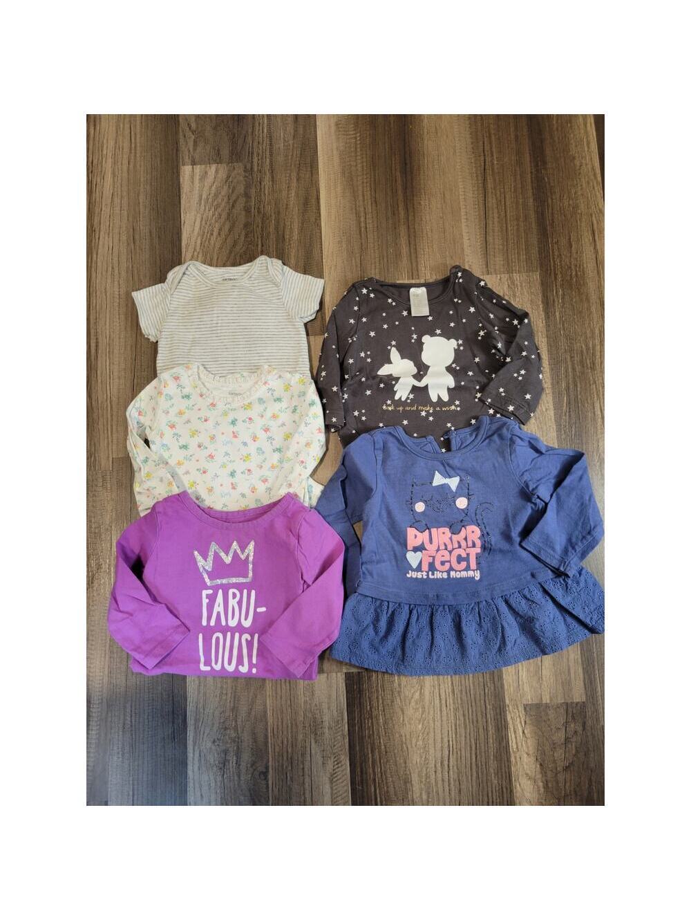 Baby Girls Long Sleeve Top Bundle Size 9 Months